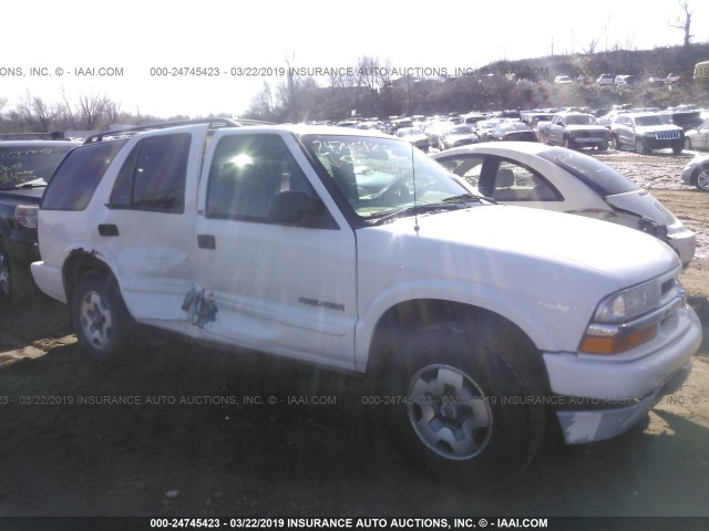 1GNDT13W42K235370 - 2002 CHEVROLET BLAZER WHITE photo 1