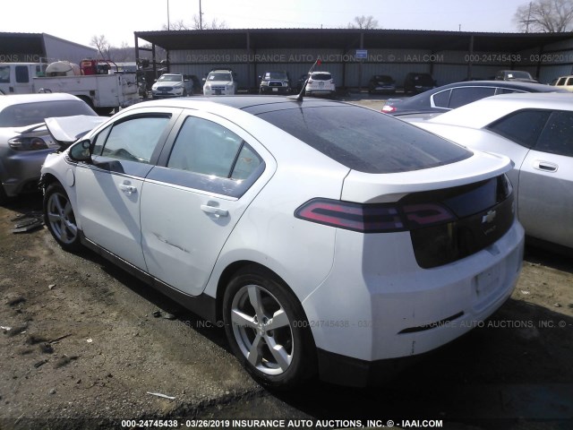 1G1RA6E45CU111085 - 2012 CHEVROLET VOLT WHITE photo 3