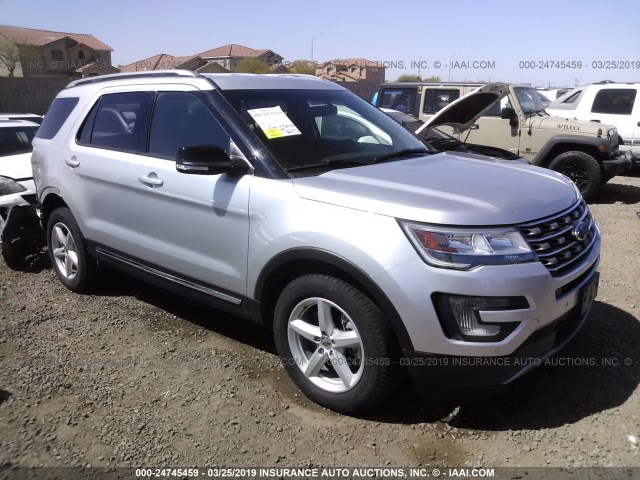 1FM5K8D89GGC71702 - 2016 FORD EXPLORER XLT SILVER photo 1