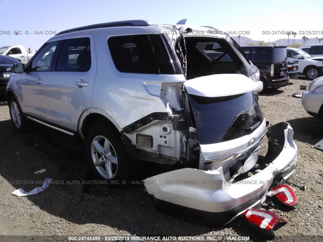 1FM5K8D89GGC71702 - 2016 FORD EXPLORER XLT SILVER photo 3