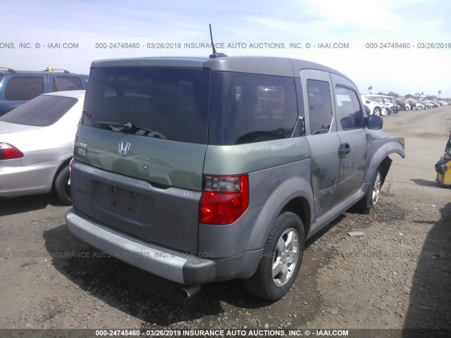 5J6YH18655L010212 - 2005 HONDA ELEMENT EX GREEN photo 4