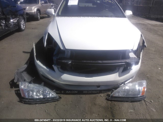 JHMCN36567C001647 - 2007 HONDA ACCORD HYBRID WHITE photo 6