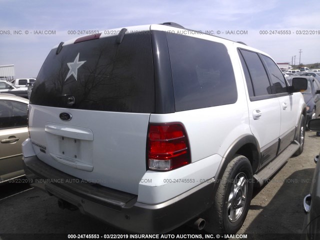 1FMRU17W13LC04994 - 2003 FORD EXPEDITION EDDIE BAUER WHITE photo 4