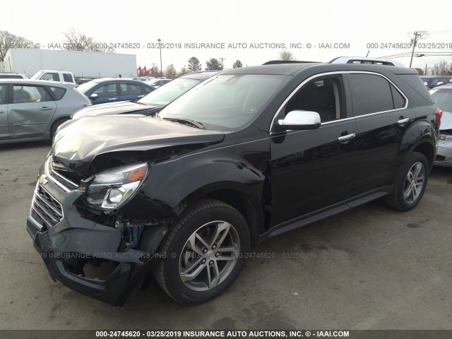 2GNALDEK8H1542368 - 2017 CHEVROLET EQUINOX PREMIER BLACK photo 2