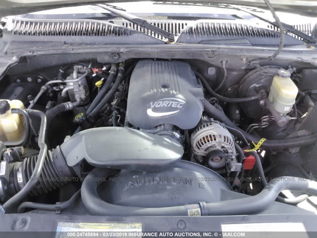 3GNEC16T01G133365 - 2001 CHEVROLET SUBURBAN C1500 GRAY photo 10