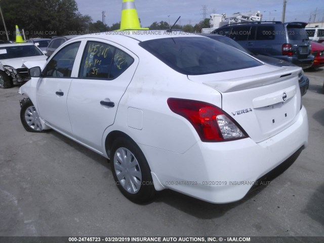 3N1CN7AP2KL817935 - 2019 NISSAN VERSA S/S PLUS/SV WHITE photo 3