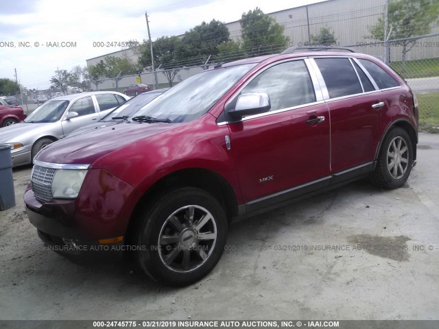 2LMDU68C09BJ09707 - 2009 LINCOLN MKX RED photo 2