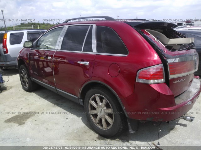 2LMDU68C09BJ09707 - 2009 LINCOLN MKX RED photo 3