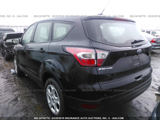 1FMCU0F73JUA53691 - 2018 FORD ESCAPE S BLACK photo 3