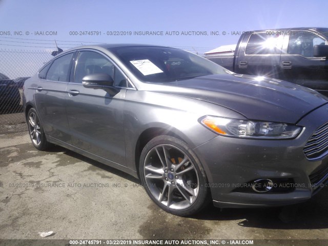 3FA6P0K97DR167193 - 2013 FORD FUSION TITANIUM GRAY photo 1