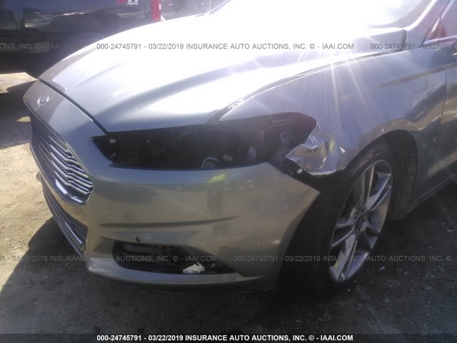 3FA6P0K97DR167193 - 2013 FORD FUSION TITANIUM GRAY photo 6