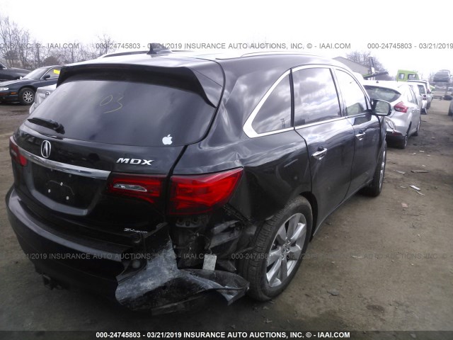 5FRYD4H9XGB044938 - 2016 ACURA MDX ADVANCE BLACK photo 4