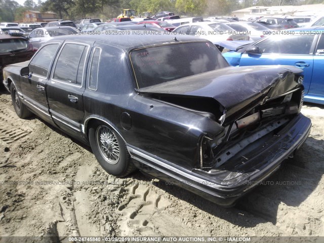 1LNLM81WXPY689992 - 1993 LINCOLN TOWN CAR EXECUTIVE BLACK photo 3