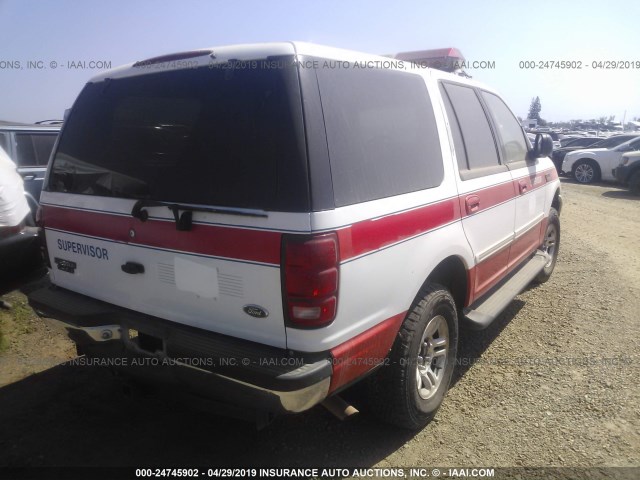 1FMRU16W61LB67729 - 2001 FORD EXPEDITION XLT WHITE photo 4