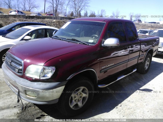 5TBBT44191S212560 - 2001 TOYOTA TUNDRA ACCESS CAB/ACCESS CAB SR5 RED photo 2