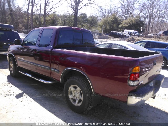 5TBBT44191S212560 - 2001 TOYOTA TUNDRA ACCESS CAB/ACCESS CAB SR5 RED photo 3