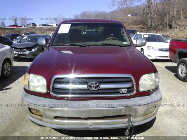 5TBBT44191S212560 - 2001 TOYOTA TUNDRA ACCESS CAB/ACCESS CAB SR5 RED photo 6