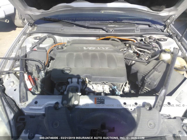 2G1WC5E3XD1182357 - 2013 CHEVROLET IMPALA LTZ SILVER photo 10