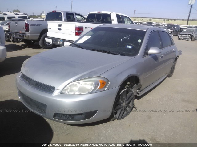 2G1WC5E3XD1182357 - 2013 CHEVROLET IMPALA LTZ SILVER photo 2