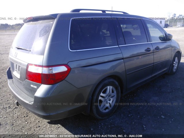 5FNRL38707B453290 - 2007 HONDA ODYSSEY EXL GRAY photo 4