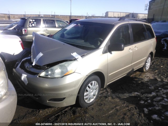 5TDZA23C76S466147 - 2006 TOYOTA SIENNA CE/LE GOLD photo 2