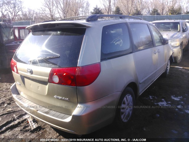 5TDZA23C76S466147 - 2006 TOYOTA SIENNA CE/LE GOLD photo 4