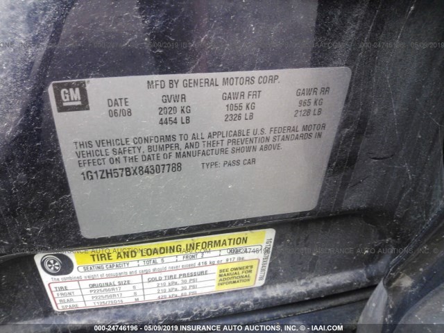 1G1ZH57BX84307788 - 2008 CHEVROLET MALIBU 蓝色 照片 9