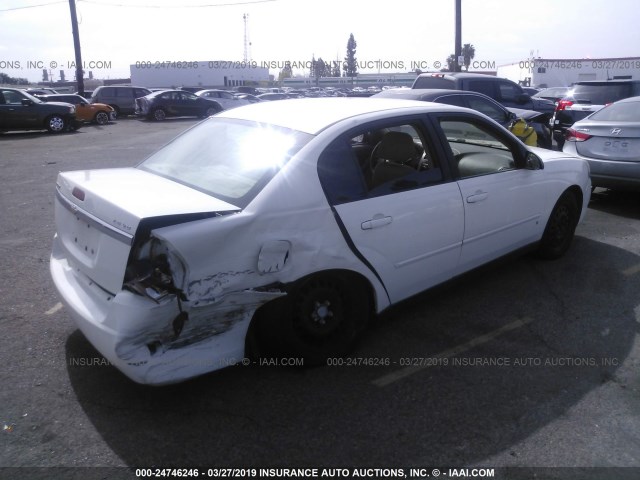 1G1ZS51816F127468 - 2006 CHEVROLET MALIBU LS თეთრი ფოტო 4