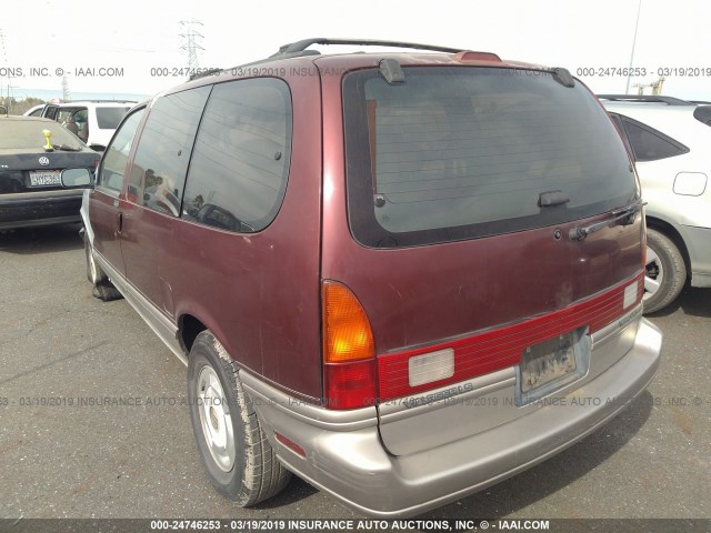 4M2DV11WXSDJ31874 - 1995 MERCURY VILLAGER BURGUNDY photo 3