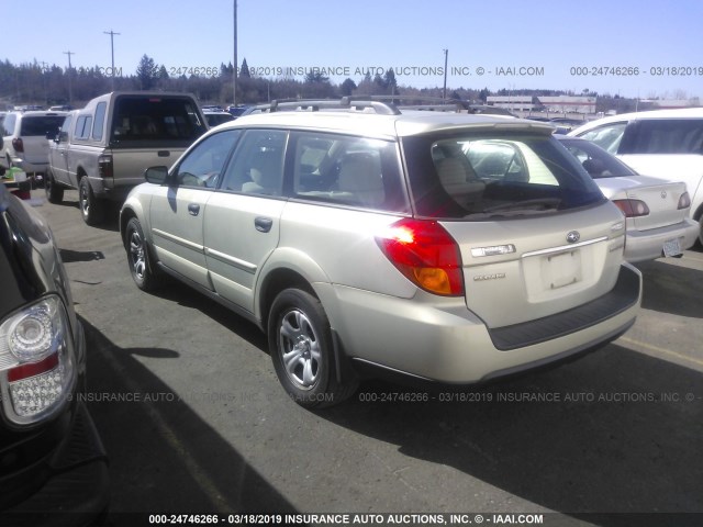 4S4BP61C777314709 - 2007 SUBARU LEGACY OUTBACK 2.5I BEIGE photo 3