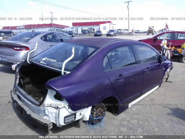 2HGFA55528H710860 - 2008 HONDA CIVIC SI PURPLE photo 4