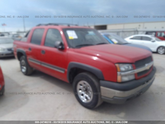 3GNEC12T84G282584 - 2004 CHEVROLET AVALANCHE C1500 RED photo 1