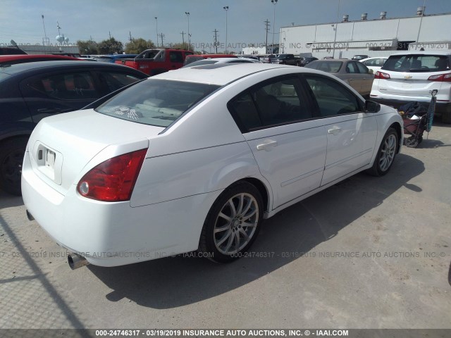 1N4BA41E54C831754 - 2004 NISSAN MAXIMA SE/SL WHITE photo 4