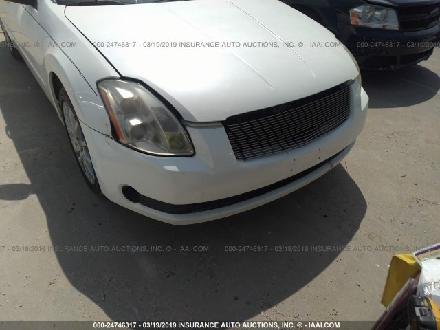 1N4BA41E54C831754 - 2004 NISSAN MAXIMA SE/SL WHITE photo 6