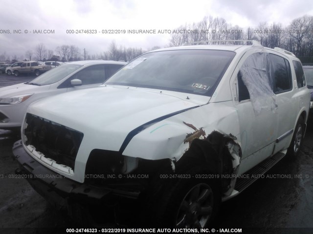 5N3AA08C66N810120 - 2006 INFINITI QX56 WHITE photo 2