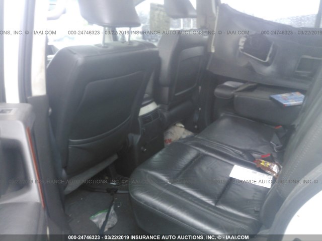 5N3AA08C66N810120 - 2006 INFINITI QX56 WHITE photo 8