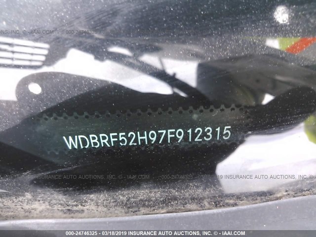 WDBRF52H97F912315 - 2007 MERCEDES-BENZ C 230 WHITE photo 9