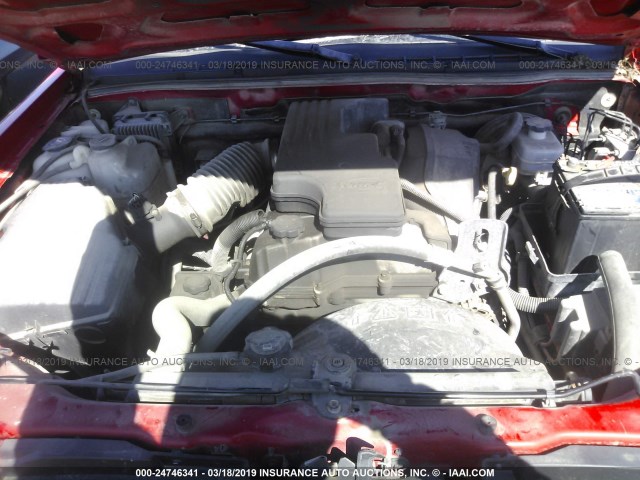 1GCCS149678103831 - 2007 CHEVROLET COLORADO RED photo 10