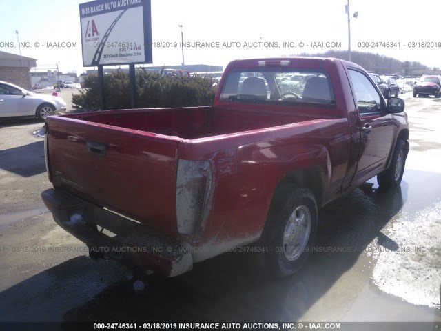 1GCCS149678103831 - 2007 CHEVROLET COLORADO RED photo 4