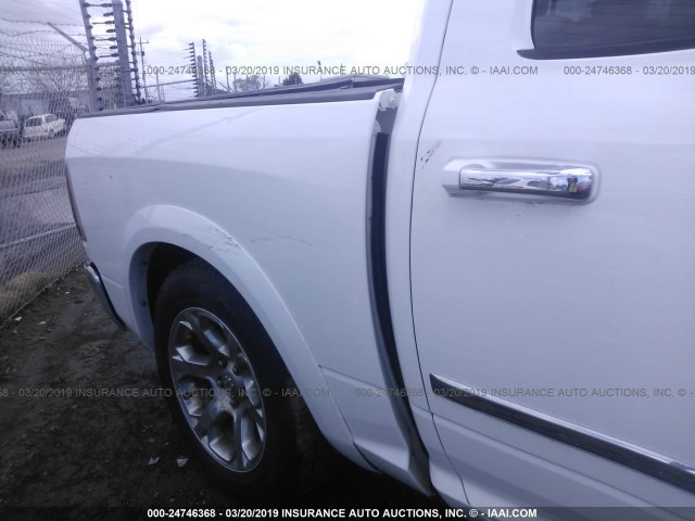 1C6RR7NT2ES246186 - 2014 RAM 1500 LARAMIE WHITE photo 6