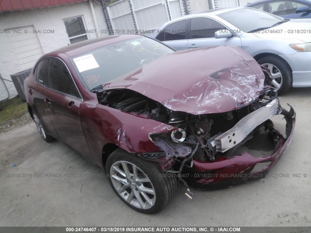 JTHCF5C20B5049578 - 2011 LEXUS IS 250 RED photo 1