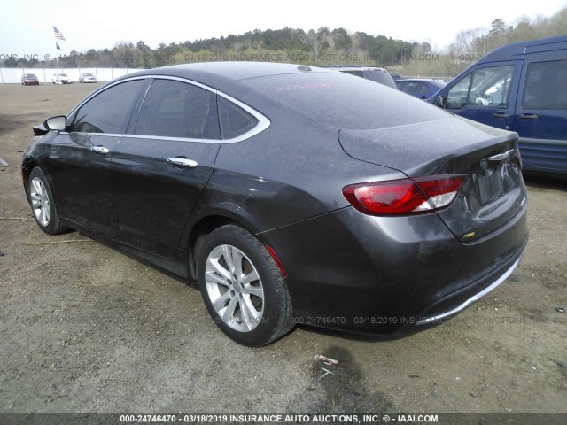 1C3CCCAB7FN616462 - 2015 CHRYSLER 200 LIMITED GRAY photo 3