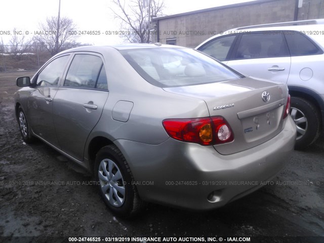 2T1BU40E99C028009 - 2009 TOYOTA COROLLA S/LE/XLE TAN photo 3