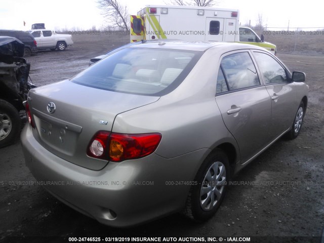 2T1BU40E99C028009 - 2009 TOYOTA COROLLA S/LE/XLE TAN photo 4