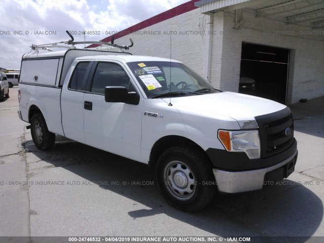 1FTFX1CF4EKD46513 - 2014 FORD F150 SUPER CAB WHITE photo 1