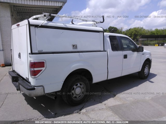 1FTFX1CF4EKD46513 - 2014 FORD F150 SUPER CAB WHITE photo 4