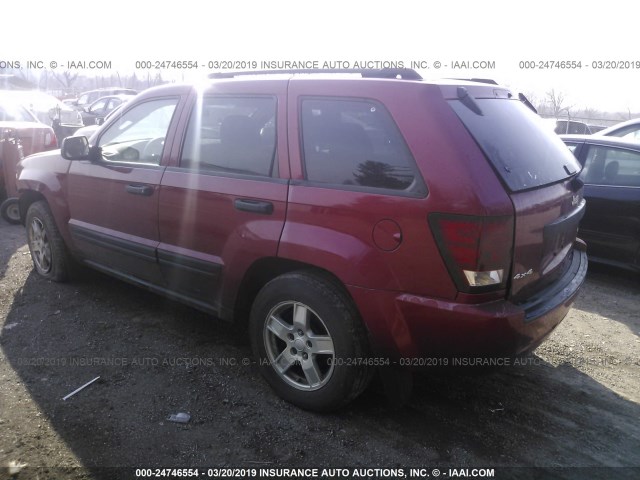 1J4GR48K55C607626 - 2005 JEEP GRAND CHEROKEE LAREDO/COLUMBIA/FREEDOM 红色 照片 3
