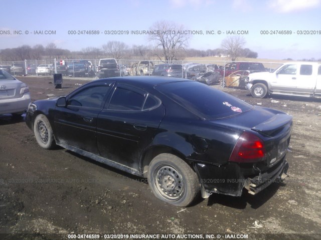 2G2WP522851299559 - 2005 PONTIAC GRAND PRIX BLACK photo 3