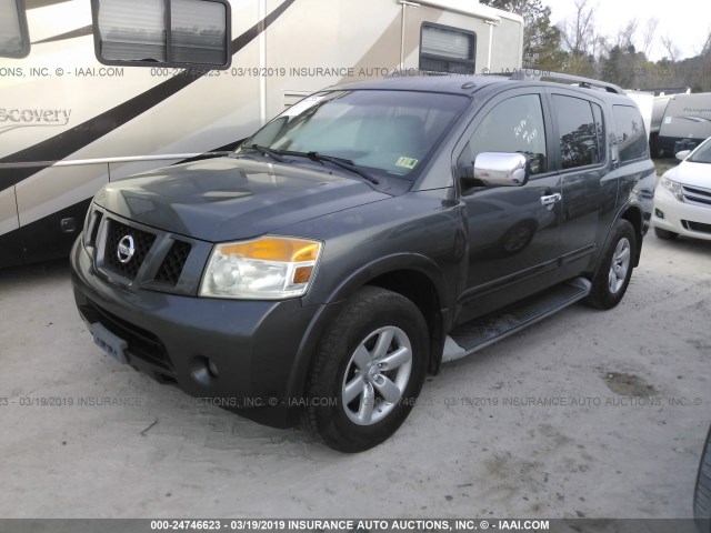 5N1AA0NC1AN613619 - 2010 NISSAN ARMADA SE/TITANIUM/PLATINUM GRAY photo 2