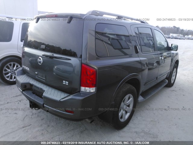 5N1AA0NC1AN613619 - 2010 NISSAN ARMADA SE/TITANIUM/PLATINUM GRAY photo 4